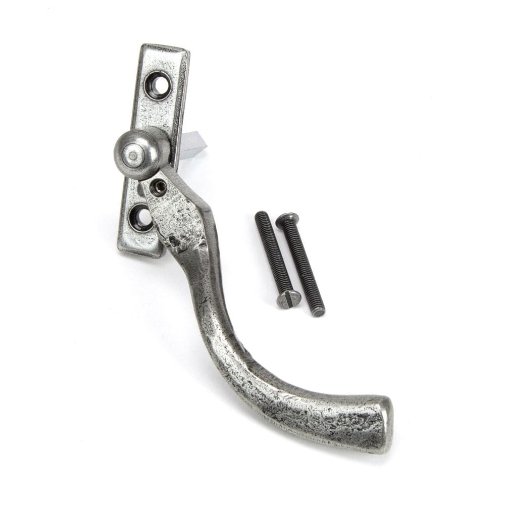 From The Anvil Window Furniture Pewter Patina / Right Hand / Yes From The Anvil - Pewter 16mm Peardrop Espag - RH