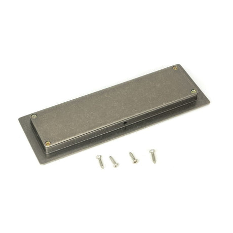 From The Anvil Door Furniture Pewter Patina / Flush Handle / Rectangular From The Anvil - Pewter 175mm Art Deco Rectangular Pull