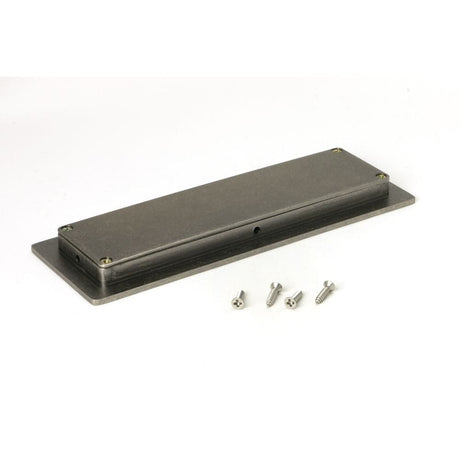 From The Anvil Door Furniture Pewter Patina / Flush Handle / Rectangular From The Anvil - Pewter 175mm Plain Rectangular Pull