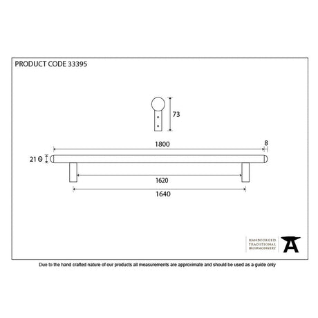 From The Anvil Door Furniture Pewter Patina / Pull Handles (Bolt Through) From The Anvil - Pewter 1800mm Pull Handle