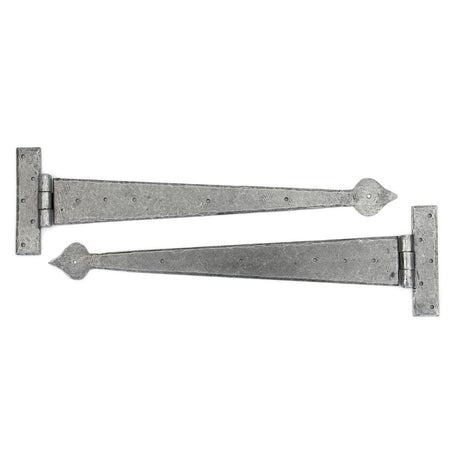 From The Anvil Hinges Pewter Patina / Tee Hinges / 22" (559mm) From The Anvil - Pewter 22" Arrow Head T Hinge (pair)