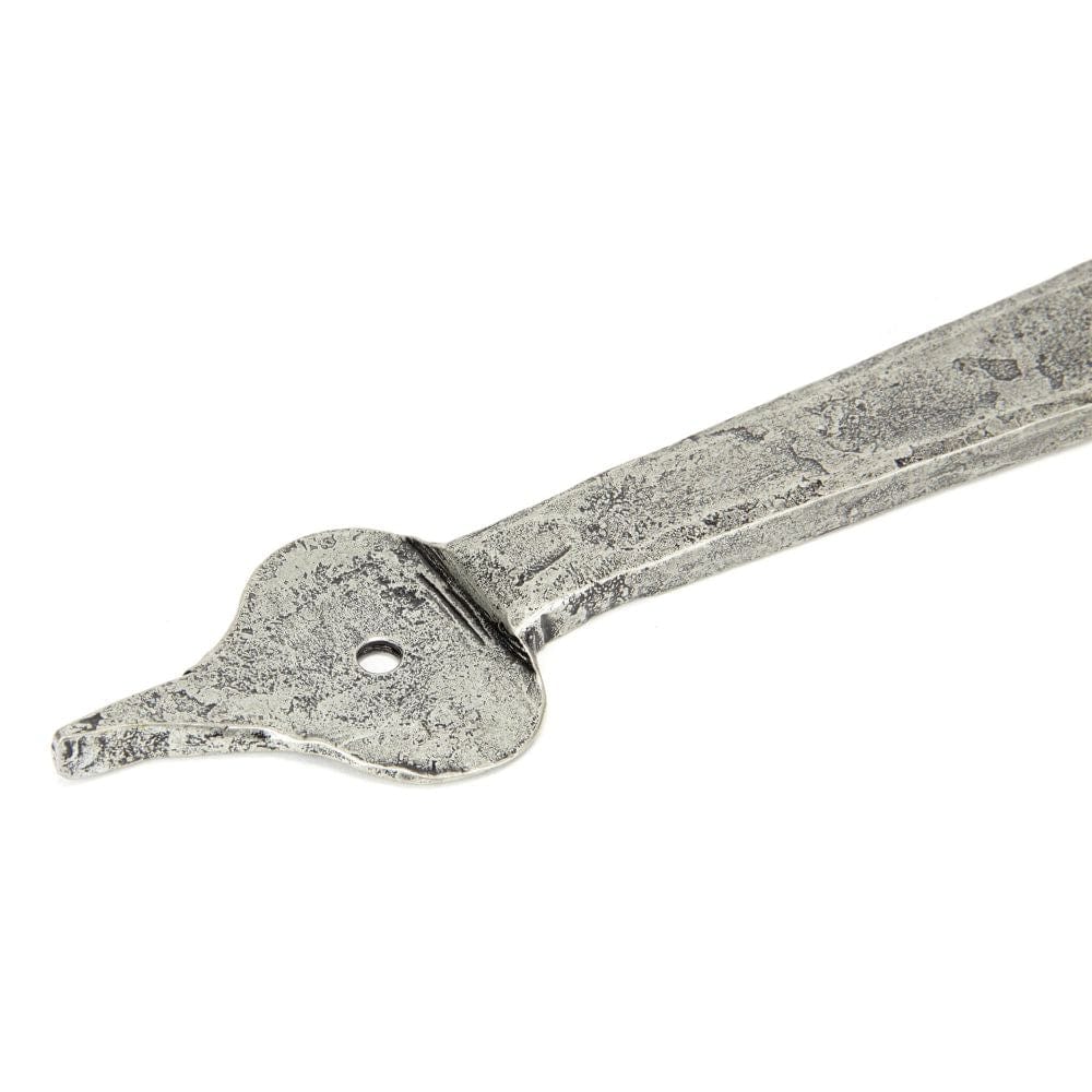 From The Anvil Hinges Pewter Patina / Hook & Band Hinges / 4" x (102mm) From The Anvil - Pewter 24" Hook & Band Hinge - Cranked (pair)