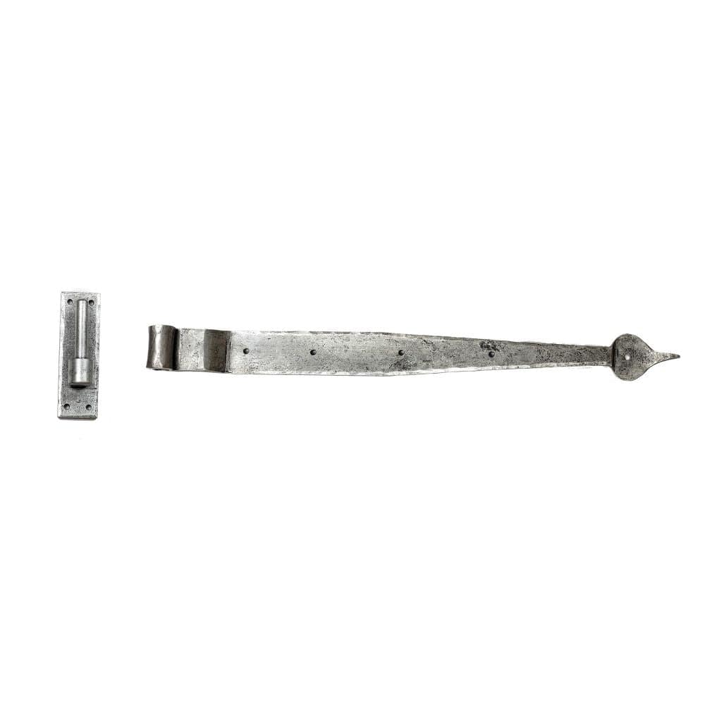 From The Anvil Hinges Pewter Patina / Hook & Band Hinges / 4" x (102mm) From The Anvil - Pewter 24" Hook & Band Hinge - Cranked (pair)