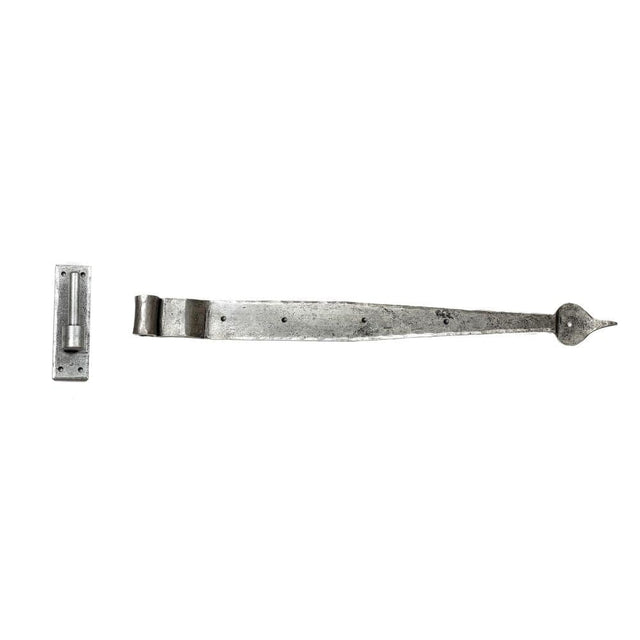 From The Anvil Hinges Pewter Patina / Hook & Band Hinges / 4" x (102mm) From The Anvil - Pewter 24" Hook & Band Hinge - Cranked (pair)