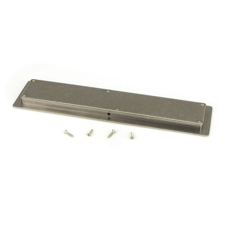 From The Anvil Door Furniture Pewter Patina / Flush Handle / Rectangular From The Anvil - Pewter 250mm Art Deco Rectangular Pull