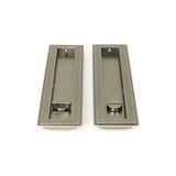 From The Anvil Door Furniture Pewter Patina / Rectangular Flush Pull (Privacy) / Rectangular From The Anvil - Pewter 250mm Art Deco Rectangular Pull - Privacy Set