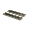 From The Anvil Door Furniture Pewter Patina / Rectangular Flush Pull (Privacy) / Rectangular From The Anvil - Pewter 250mm Plain Rectangular Pull - Privacy Set