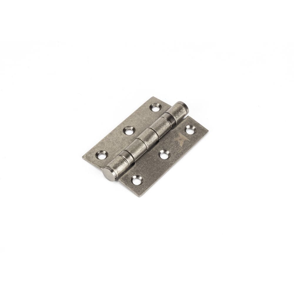 From The Anvil Hinges Pewter Patina / Ball Bearing Hinges / 3" (76mm) From The Anvil - Pewter 3" Ball Bearing Butt Hinge (Pair) ss