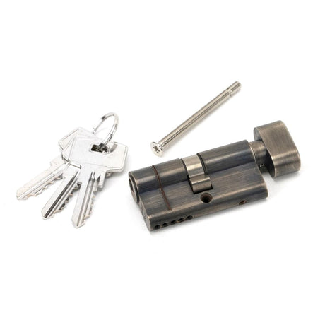 From The Anvil Locks & Latches Pewter Patina / Euro Cylinder & Turn / 30 x 30mm From The Anvil - Pewter 30/30 5pin Euro Cylinder/Thumbturn
