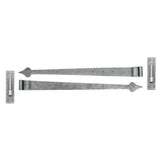 From The Anvil Hinges Pewter Patina / Hook & Band Hinges / 35" (889mm) From The Anvil - Pewter 35" Hook & Band Hinge - Cranked (pair)