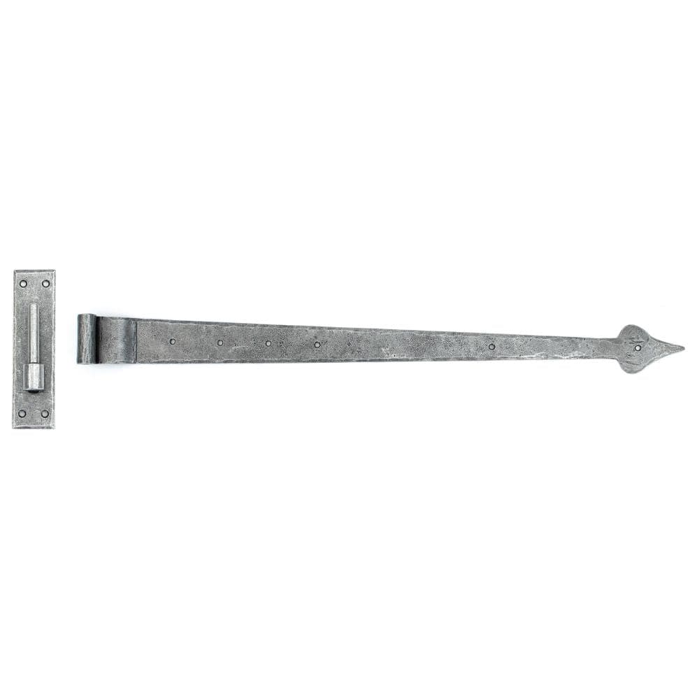 From The Anvil Hinges Pewter Patina / Hook & Band Hinges / 35" (889mm) From The Anvil - Pewter 35" Hook & Band Hinge - Cranked (pair)