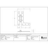 From The Anvil Hinges Pewter Patina / H & HL Hinges / 3" (76mm) From The Anvil - Pewter 3ÃƒÆ’Ã¢â‚¬Å¡Ãƒâ€šÃ‚Â¼" HL Hinge (pair)