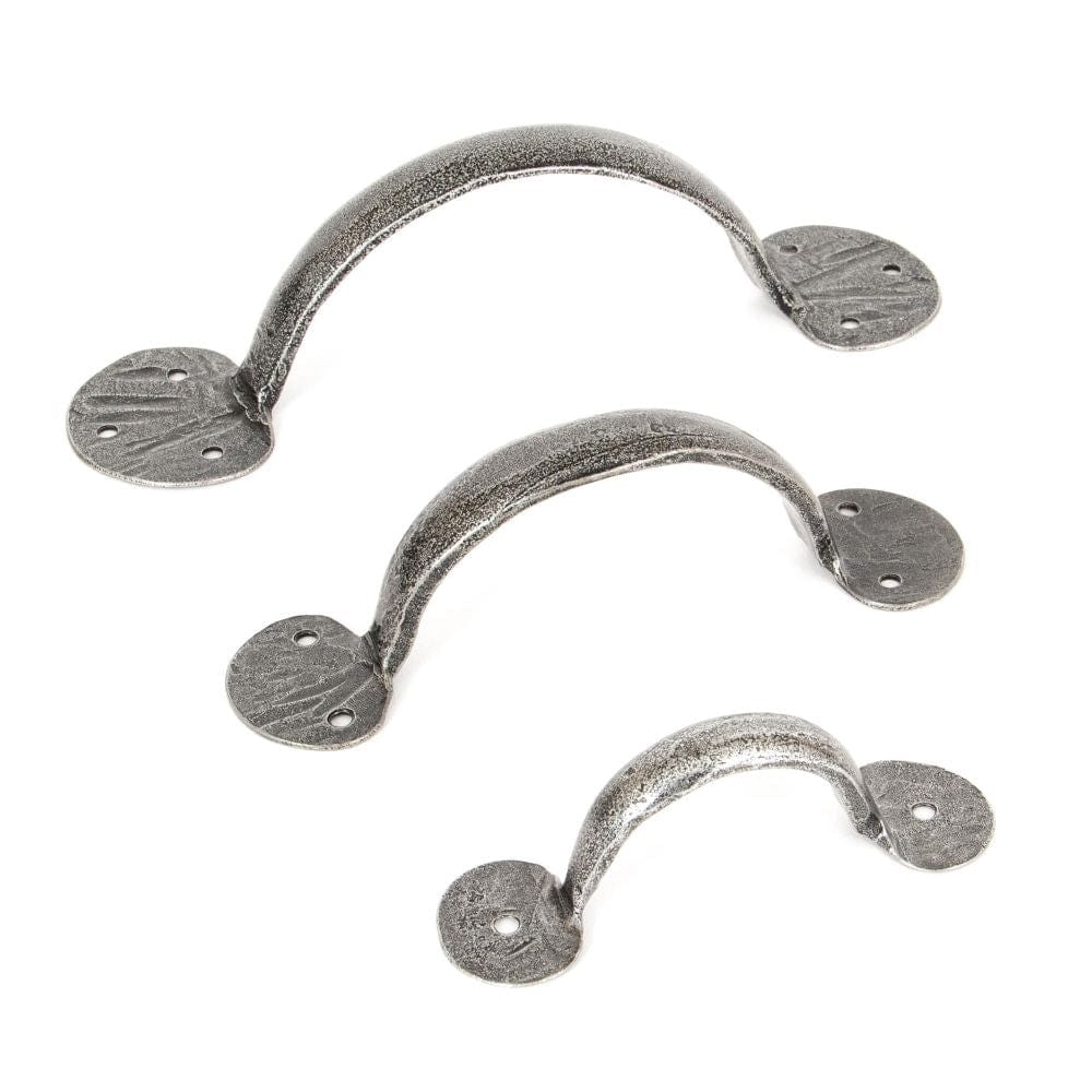 From The Anvil Door Furniture Pewter Patina From The Anvil - Pewter 4" Bean D Handle