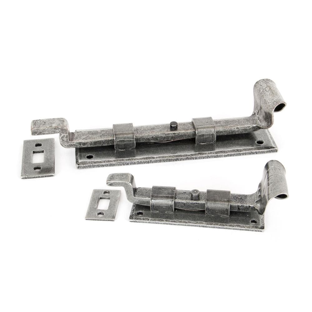 From The Anvil Accessories Pewter Patina / Cranked Surface Bolts / 100mm / 4" From The Anvil - Pewter 4" Cranked Door Bolt