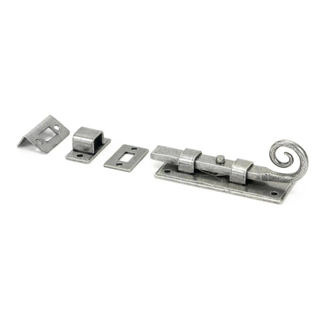 From The Anvil Accessories Pewter Patina / Straight Surface Bolts / 100mm / 4" From The Anvil - Pewter 4" Monkeytail Universal Bolt