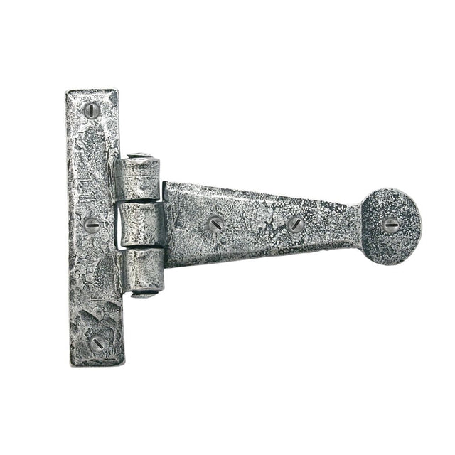 From The Anvil Hinges Pewter Patina / Tee Hinges / 4" x (102mm) From The Anvil - Pewter 4" Penny End T Hinge (pair)