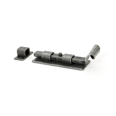 From The Anvil Accessories Pewter Patina / Straight Surface Bolts / 100mm / 4" From The Anvil - Pewter 4" Straight Door Bolt