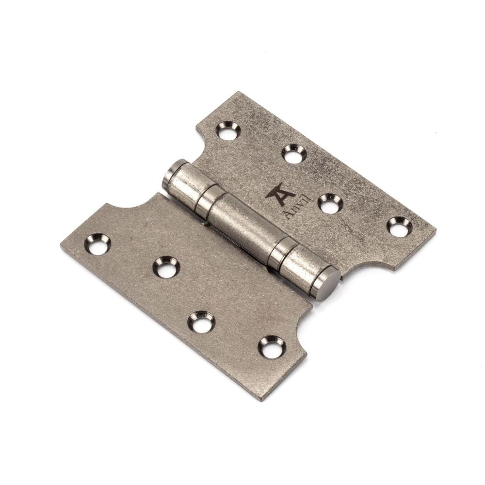 From The Anvil Hinges Pewter Patina / Parliament Hinges / 4" x (102mm) From The Anvil - Pewter 4" x 2" x 4" Parliament Hinge (pair) ss