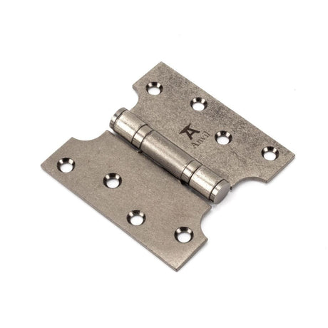 From The Anvil Hinges Pewter Patina / Parliament Hinges / 4" x (102mm) From The Anvil - Pewter 4" x 2" x 4" Parliament Hinge (pair) ss