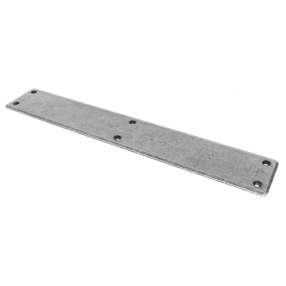 From The Anvil Door Furniture Pewter Patina / Finger Plates / 400 x 66mm From The Anvil - Pewter 400mm Plain Fingerplate