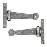 From The Anvil Hinges Pewter Patina / Tee Hinges / 6" (152mm) From The Anvil - Pewter 6" Penny End T Hinge (pair)