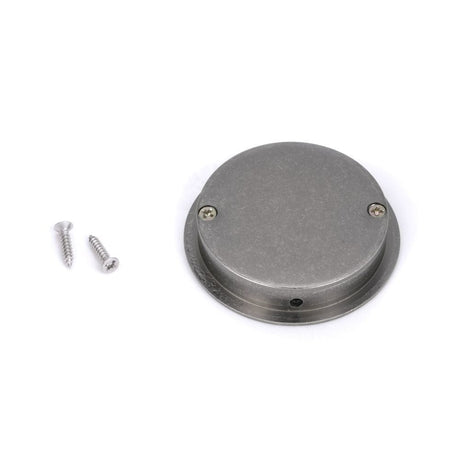 From The Anvil Door Furniture Pewter Patina / Flush Handle / Round From The Anvil - Pewter 60mm Art Deco Round Pull