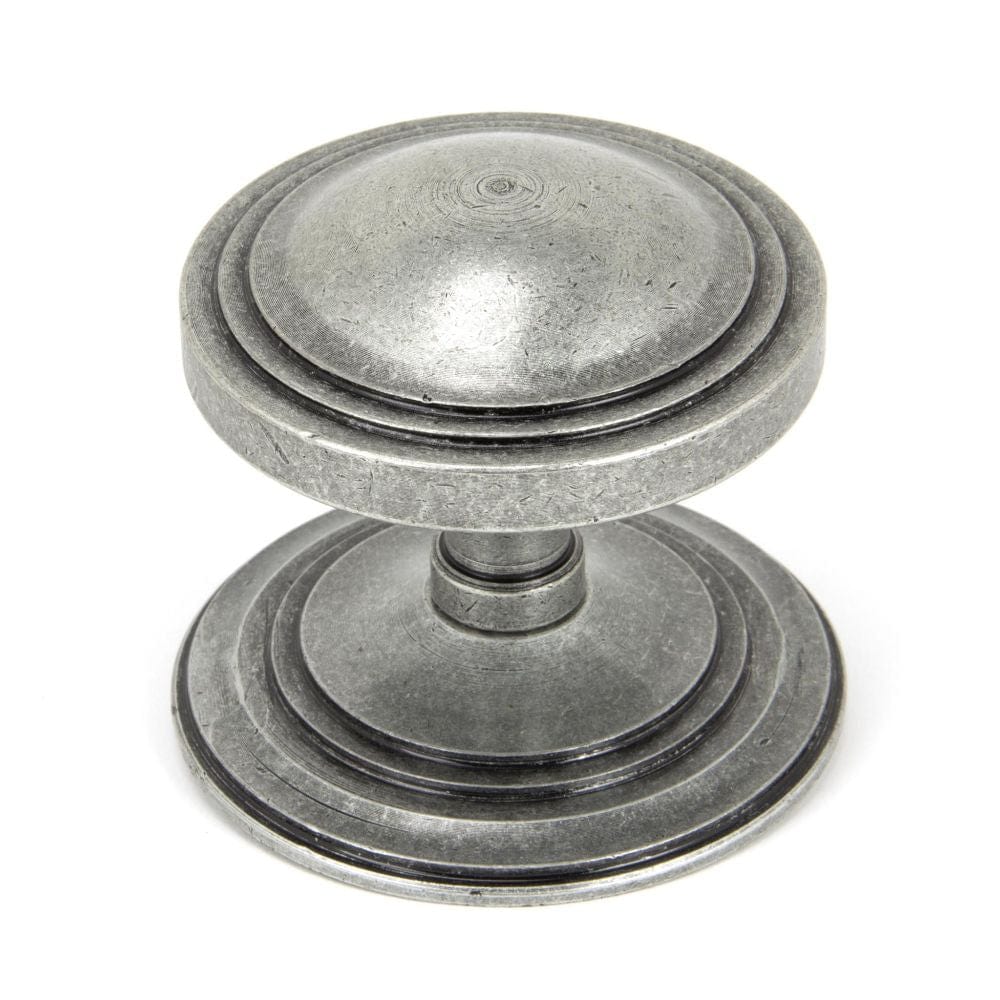 From The Anvil Door Furniture Pewter Patina / Art Deco Centre Door Knob From The Anvil - Pewter Art Deco Centre Door Knob
