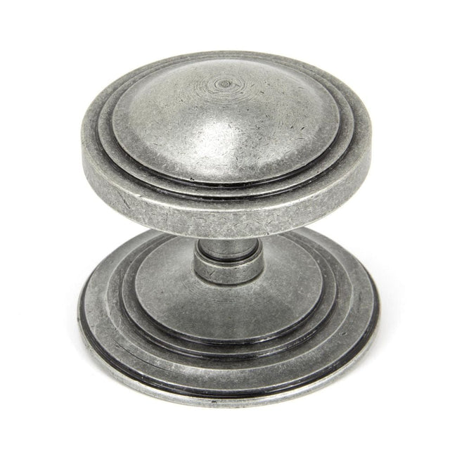 From The Anvil Door Furniture Pewter Patina / Art Deco Centre Door Knob From The Anvil - Pewter Art Deco Centre Door Knob