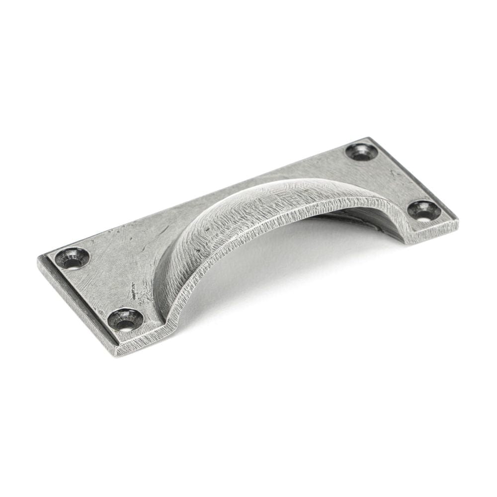 From The Anvil Cabinet Hardware Pewter Patina / Cabinet Cup Pulls From The Anvil - Pewter Art Deco Drawer Pull