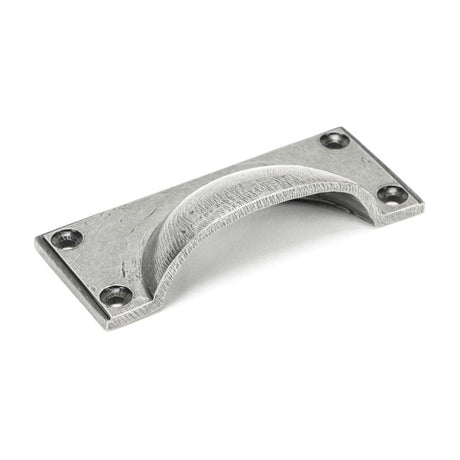 From The Anvil Cabinet Hardware Pewter Patina / Cabinet Cup Pulls From The Anvil - Pewter Art Deco Drawer Pull