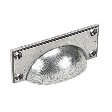 From The Anvil Cabinet Hardware Pewter Patina / Cabinet Cup Pulls From The Anvil - Pewter Art Deco Drawer Pull