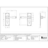 From The Anvil Door Furniture Pewter Patina / Euro Profile Lock Handles From The Anvil - Pewter Avon Lever Euro Lock Set