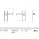 From The Anvil Door Furniture Pewter Patina / Latch Handles From The Anvil - Pewter Avon Lever Latch Set