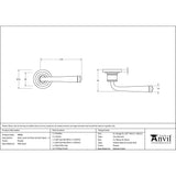 From The Anvil Door Furniture Pewter Patina / Round Rose From The Anvil - Pewter Avon Round Lever on Rose Set (Art Deco) - Unsprung