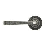 From The Anvil Door Furniture Pewter Patina / Round Rose From The Anvil - Pewter Avon Round Lever on Rose Set (Beehive)
