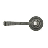 From The Anvil Door Furniture Pewter Patina / Round Rose From The Anvil - Pewter Avon Round Lever on Rose Set (Plain) - Unsprung