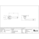 From The Anvil Door Furniture Pewter Patina / Round Rose From The Anvil - Pewter Avon Round Lever on Rose Set (Plain) - Unsprung