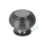 From The Anvil Cabinet Hardware Pewter Patina / Cabinet Knobs / 40mm Dia. From The Anvil - Pewter Beehive Cabinet Knob 40mm