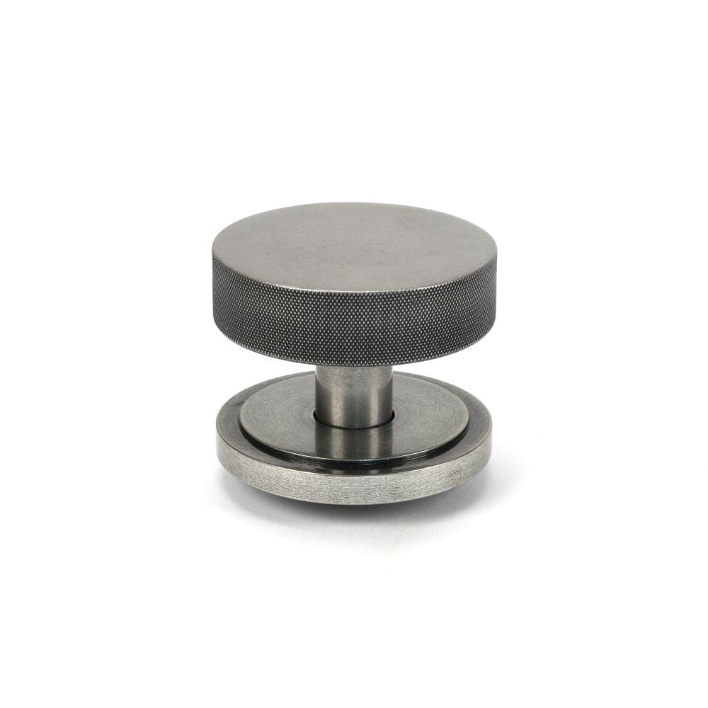From The Anvil Door Furniture Pewter Patina / Art Deco Centre Door Knob From The Anvil - Pewter Brompton Centre Door Knob (Art Deco)