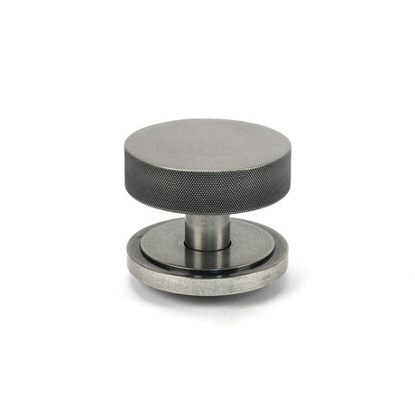 From The Anvil Door Furniture Pewter Patina / Art Deco Centre Door Knob From The Anvil - Pewter Brompton Centre Door Knob (Art Deco)