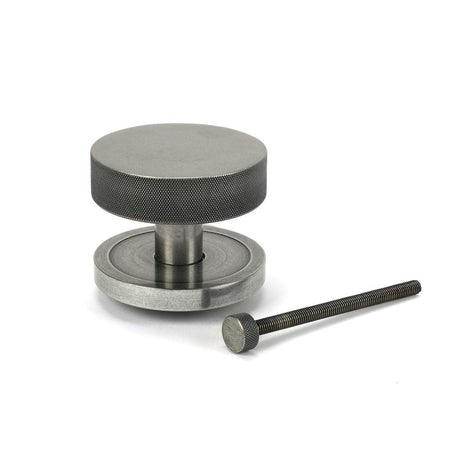 From The Anvil Door Furniture Pewter Patina From The Anvil - Pewter Brompton Centre Door Knob (Plain)