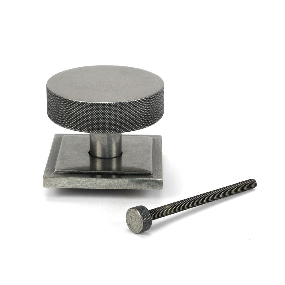 From The Anvil Door Furniture Pewter Patina / Square Centre Door Knob From The Anvil - Pewter Brompton Centre Door Knob (Square)