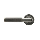 From The Anvil Door Furniture Pewter Patina / Round Rose From The Anvil - Pewter Brompton Lever on Rose Set (Beehive) - Unsprung