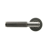 From The Anvil Door Furniture Pewter Patina / Round Rose From The Anvil - Pewter Brompton Lever on Rose Set (Plain) - Unsprung