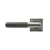 From The Anvil Door Furniture Pewter Patina / Square Rose From The Anvil - Pewter Brompton Lever on Rose Set (Square) - Unsprung