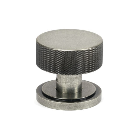 From The Anvil Door Furniture Pewter Patina / Mortice/Rim Knobs From The Anvil - Pewter Brompton Mortice/Rim Knob Set (Art Deco)