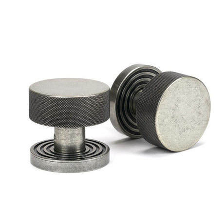 From The Anvil Door Furniture Pewter Patina / Mortice/Rim Knobs From The Anvil - Pewter Brompton Mortice/Rim Knob Set (Beehive)