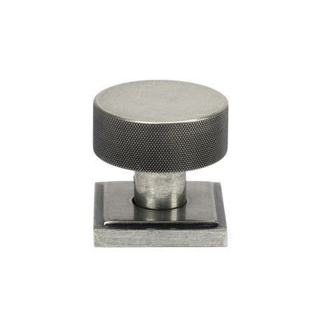 From The Anvil Door Furniture Pewter Patina / Mortice/Rim Knobs From The Anvil - Pewter Brompton Mortice/Rim Knob Set (Square)