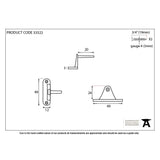 From The Anvil Window Furniture Pewter Patina / Cranked Casement Stay Pins From The Anvil - Pewter Cranked Casement Stay Pin