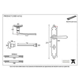 From The Anvil Door Furniture Pewter Patina / Bathroom Lock Handles From The Anvil - Pewter Cromwell Lever Bathroom Set